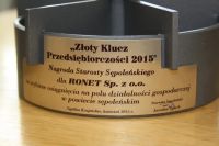 Zdjęcie z uroczystości wręczenia nagrody