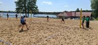 Powiatowe Igrzyska Młodzieży Szkolnej w plażową piłkę siatkową.