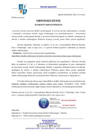 Obwieszczenie Starosty Sępoleńskiego