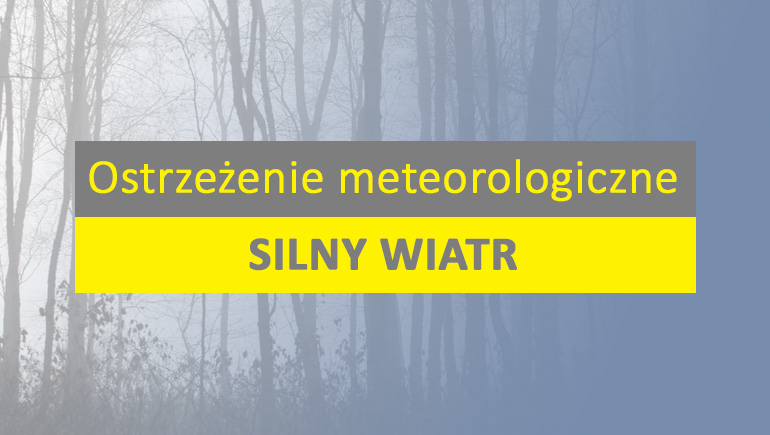 Ostrzeżenie o silnym wietrze!