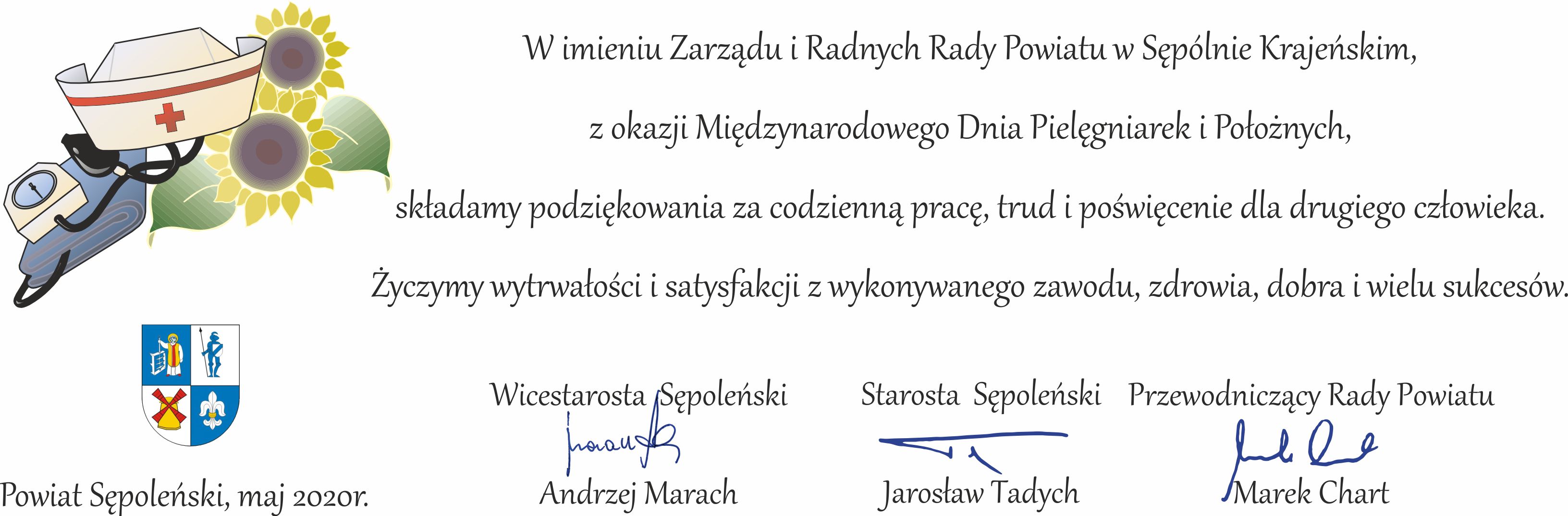 Życzenia z okazji Międzynarodowego Dnia Pielęgniarek