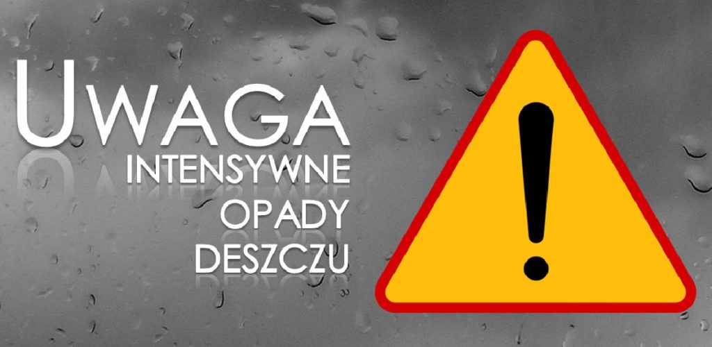 Ostrzeżenie meteorologiczne Intensywne opady deszczu