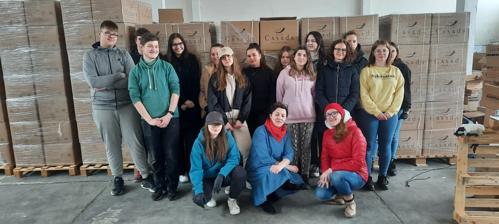 Wolontariusze z Liceum Ogólnokształcącego w Sępólnie Kraj. pomogli w segregacji darów