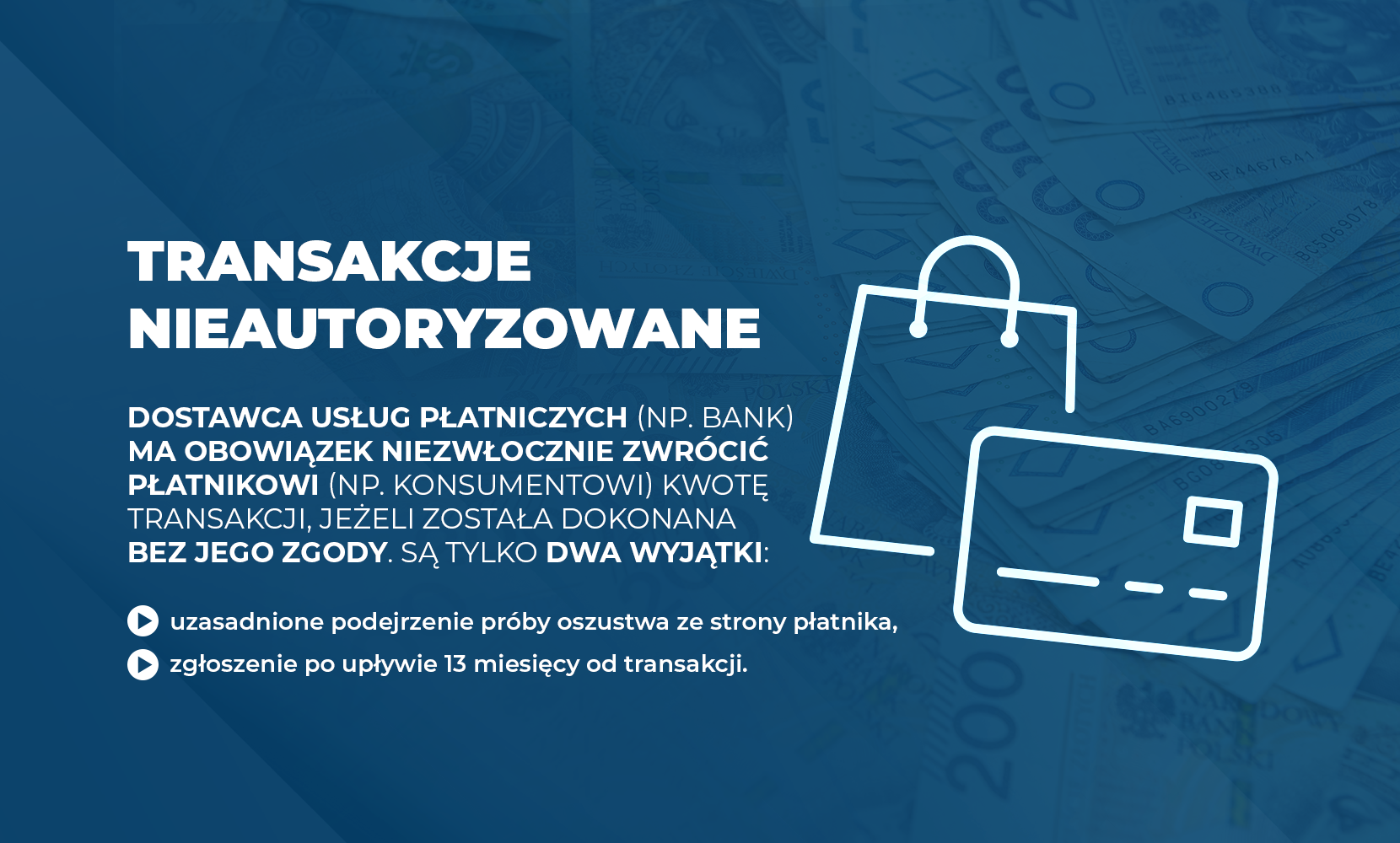 Nieautoryzowane transakcje – kolejne wszczęcia