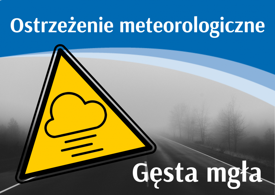 Ostrzeżenie meteorologiczne - mgła