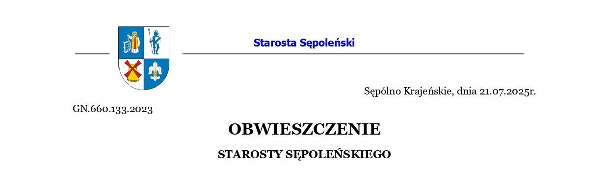 Obwieszczenie Starosty Sępoleńskiego