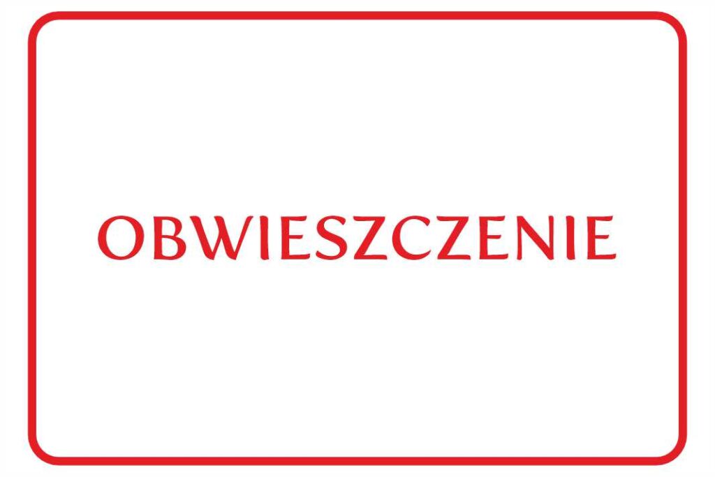 Obwieszczenie Starosty Sępoleńskiego