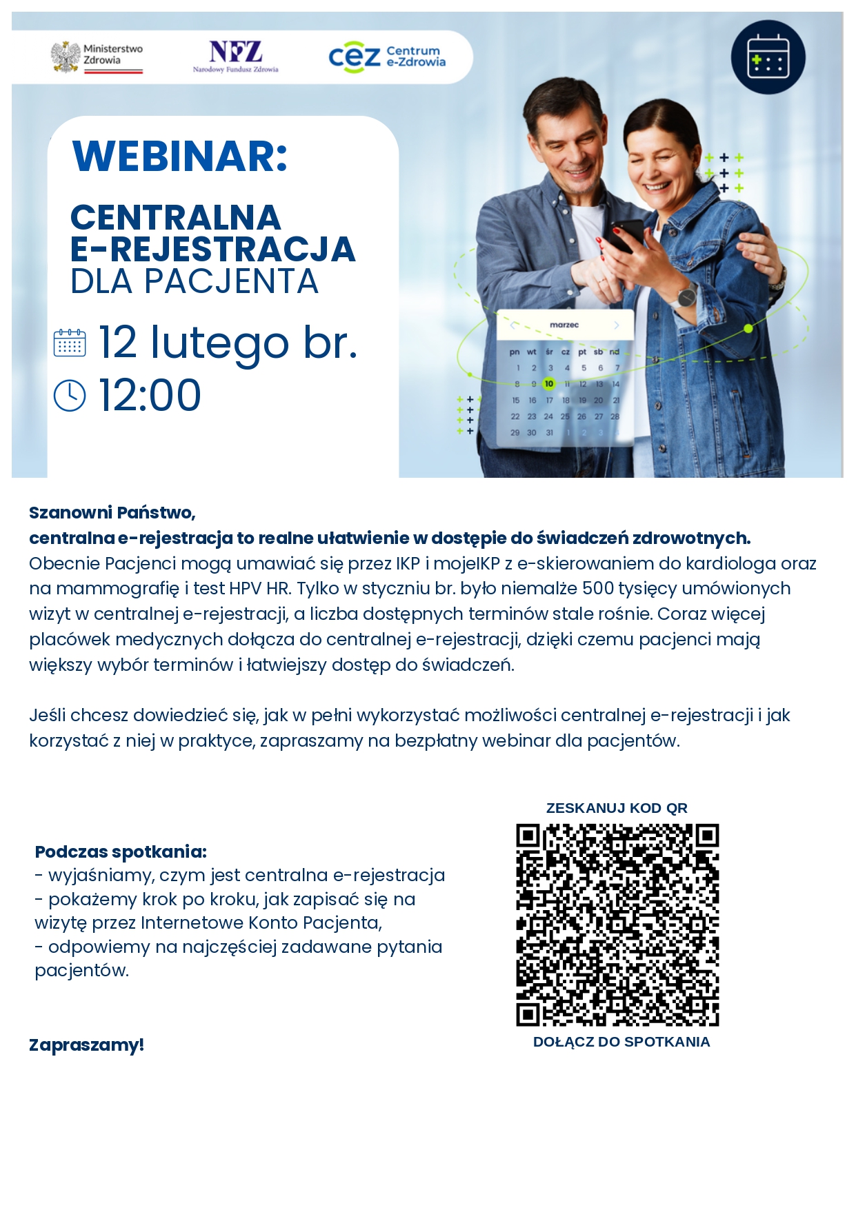 WEBINAR Centralna e-rejestracja dla pacjenta