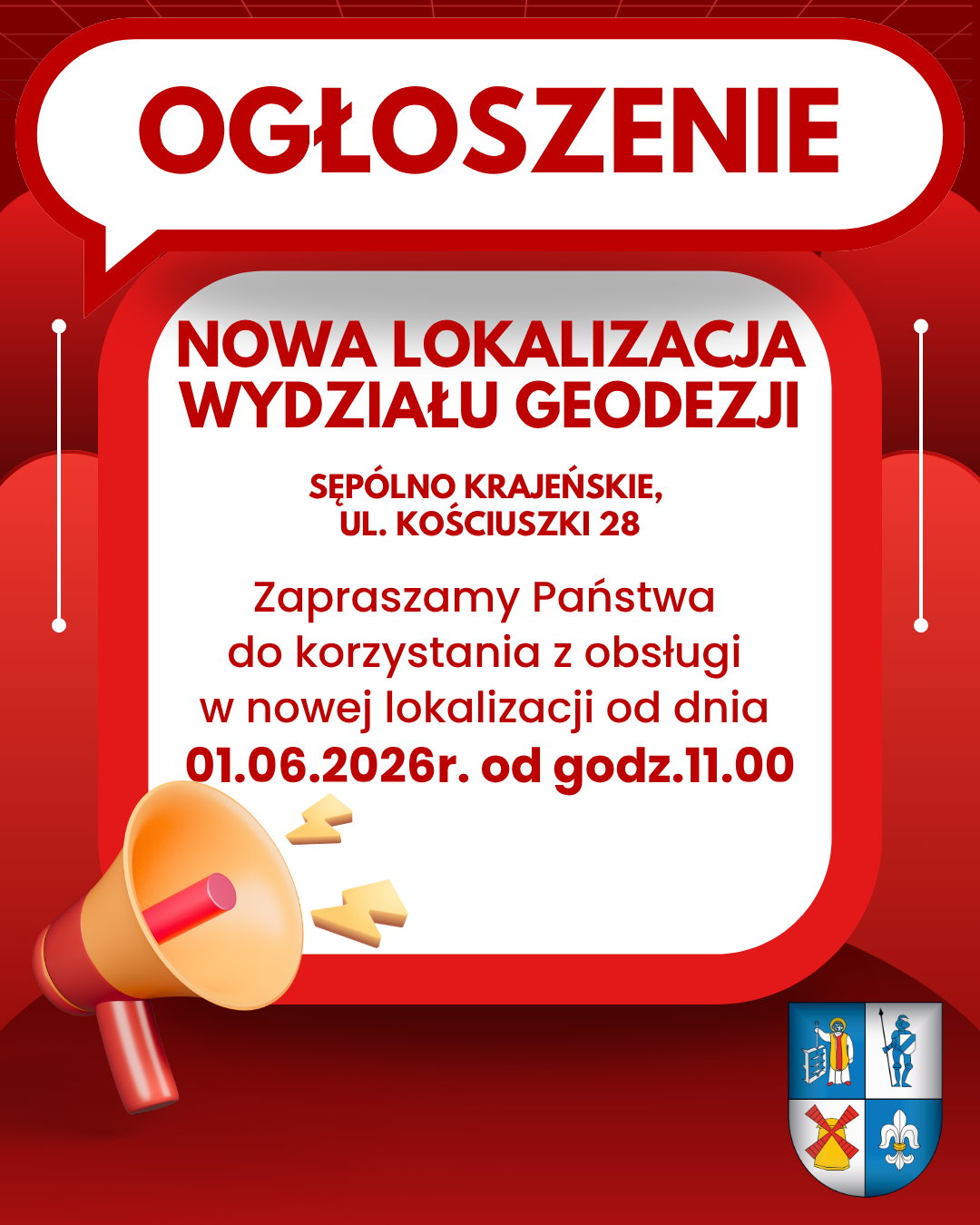 Informacja dot. nowej siedziby Wydziały Geodezji i Kartografii